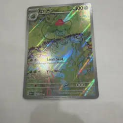 Pokemon Ivysaur Illustration Rare Full Art Holo Sv151 167/165 100 HP TCG Card - Image 1