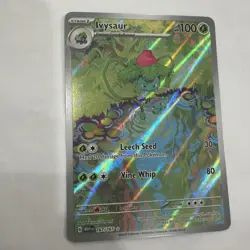 Pokemon Ivysaur Illustration Rare Full Art Holo Sv151 167/165 100 HP TCG Card - Image 4