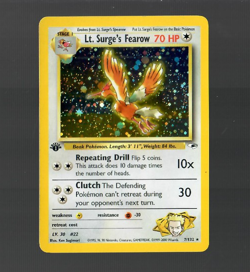 LT. SURGE'S FEAROW Pokemon Card WOTC 1st Edition Gym Heroes 7/132 HOLO NM - Image 1