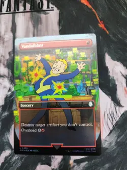 2024 MTG Magic the Gathering Fallout Borderless Foil #355 Vandalblast Pip Boy - Image 1