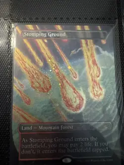 MTG English Stomping Ground (Borderless) (Galaxy Foil) Foil Unfinity - Image 1