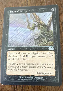 Rain of Filth Urza's Saga Regular MTG M/HP Magic The Gathering - Image 1