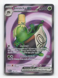 Pokemon TCG - Sinistcha ex 189/167 Near Mint Ultra Rare Twilight Masquerade Holo - Image 1