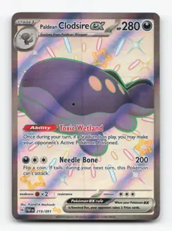 Pokemon TCG - Paldean Clodsire ex 219/091 NM Shiny Ultra Rare Paldean Fates - Image 1