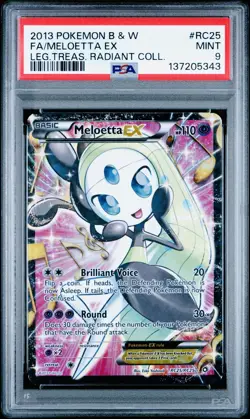 Meloetta EX RC25/RC25 Legendary Treasures Radiant Collection Holo Pokemon PSA 9 - Image 1