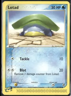 Lotad 67/100 EX Sandstorm Pokemon English Card (MP) - Image 1