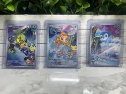 Pokemon 1st Partner Illustration Collections Turtwig #40 Chimchar #41 Piplup #42 - Image 1