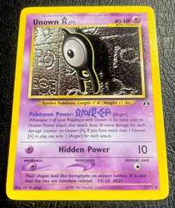 Pokemon Unown A 33/75 * Neo Discovery Non Holo Rare Mint Condition! 40HP HIDDEN - Image 1