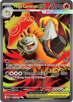 Pokemon TCG Mega Camerupt ex 156/132 Me01: Mega Evolution Holo - Image 1