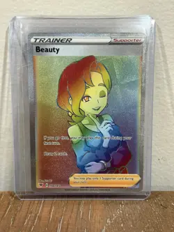 Pokemon TCG Trainer Beauty Rainbow Rare 194/185 Vivid Voltage NM - Image 1
