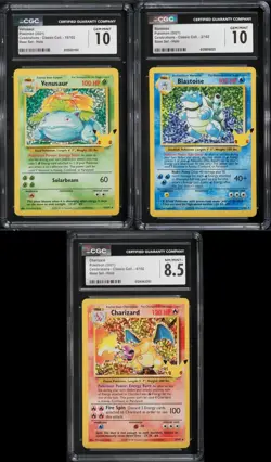 Pokemon Celebrations Base Set Charizard Blastoise Venusaur PSA CGC 8.5 10 Set - Image 1