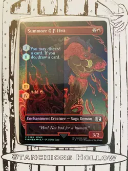 MTG Summon: G.F. Ifrit (Borderless) (Foil) - FINAL FANTASY (FIN) R 0369 - Image 1