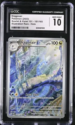 2023 Pokemon SV 151 Dragonair #181/165 CGC 10 Gem Mint English - Image 1