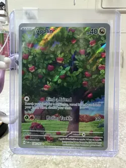 Pokemon TCG Applin Illustration Rare Twilight Masquerade 185/167 NM Condition - Image 1