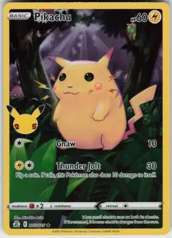 Pikachu 005/025 Holo Rare Celebrations Pokemon Holo Near Mint - Image 1