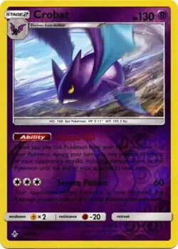 x1 Crobat - 66/214 - Reverse Holo Rare Pokemon SM10 Unbroken Bonds M/NM - Image 1