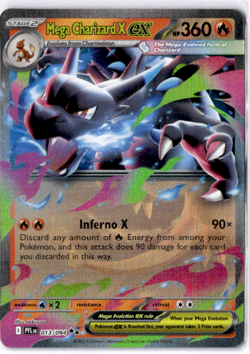 Pokemon TCG- Charizard X ex 013/094 Double Rare- Phantasmal Flames - Image 1