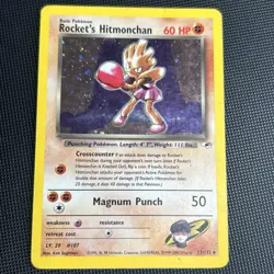 Rocket's Hitmonchan 11/132 Gym Heroes Pokemon TCG Holo Rare - Image 1