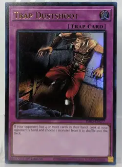 YuGiOh! Trap Dustshoot RA05-EN077 Rarity Collection 5 1st Edition Ultra Rare - Image 1