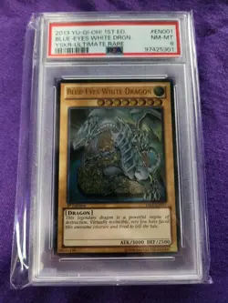 Blue Eyes White Dragon 1st Edition Ultimate Rare YSKR-EN001 Yugioh PSA 8 NM-MT - Image 1