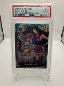 2025 ONE PIECE PROMOS PSA MAGAZINE EXCLUSIVE #038 BOA HANCOCK PSA 10 - Image 1