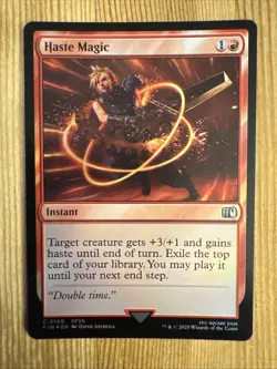 MTG Final Fantasy 0140 Haste Magic C NM FOIL - Image 1