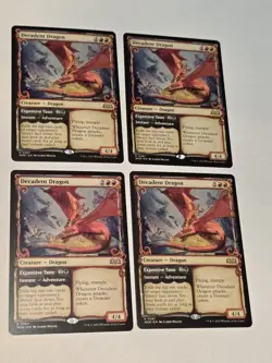 4x Decadent Dragon - Showcase - Wilds of Eldraine - Near Mint - MTG - Image 1
