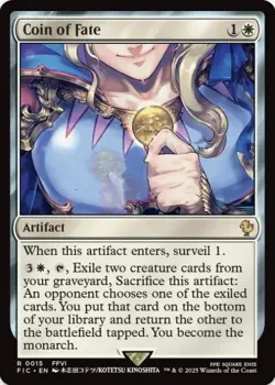 1 x Coin of Fate - Final Fantasy Commander - LP - MTG - Image 1