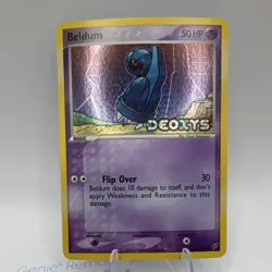 Nintendo Beldum 55/107 EX Deoxys Reverse Holo 50 HP Pokemon Card Stamped NM - Image 1