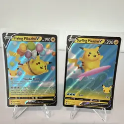 4 Card Lot Pokemon Celebrations Jungle Pikachu Flying Surfing VMAX NM - Image 4