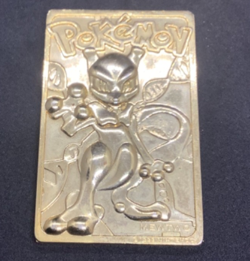 1999 Burger King LE Pokemon Trading Card 23K Gold Plated Mewtwo - Image 1