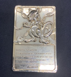 1999 Burger King LE Pokemon Trading Card 23K Gold Plated Mewtwo - Image 2