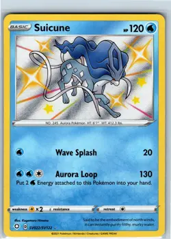 Pokemon Card - Suicune SV022/SV122 Shining Fates: Shiny Vault - NM - Image 1
