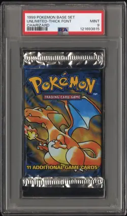1999 Pokemon Base Unlimited Booster Pack Art Set PSA 9 *Sequential* Fresh Slabs! - Image 2