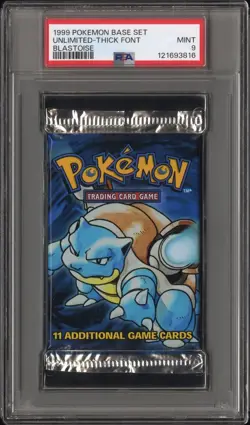 1999 Pokemon Base Unlimited Booster Pack Art Set PSA 9 *Sequential* Fresh Slabs! - Image 4