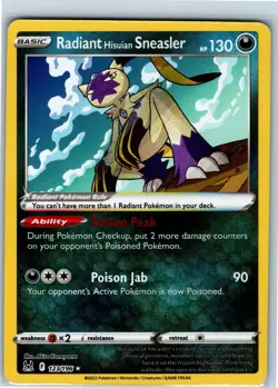 Pokemon Card - Radiant Hisuian Sneasler 123/196 - SWSH11: Lost Origin - NM - Image 1