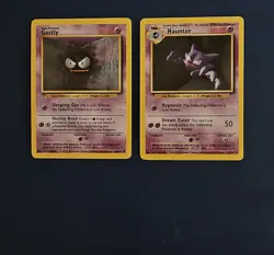 Near Mint Gastly 33/62 & NM Haunter 21/62 Fossil Pokemon TCG. 3 sets available - Image 3