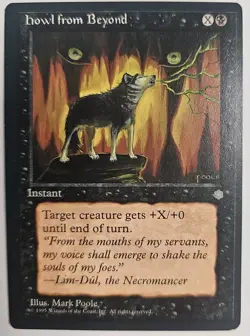 MTG Magic The Gathering Card howl from Beyond Instant Black Ice Age 1995 - Image 1