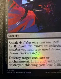 Shredder's Technique 0077 Foil Uncommon Teenage Mutant Ninja Turtles MTG - Image 4