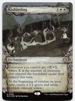 Kinbinding (Showcase) 299 Rare Lorwyn Eclipsed Magic: The Gathering Foil NM - Image 1