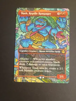 Slash, Reptile Rampager (Borderless) NM - MTG Teenage Mutant Ninja Turtles #208 - Image 1