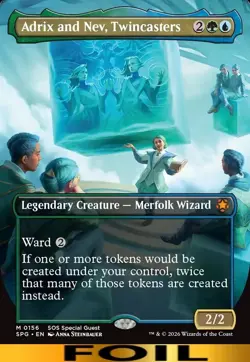 Adrix and Nev, Twincasters ** FOIL BORDERLESS ** #156 - Special Guest - NM MTG - Image 1