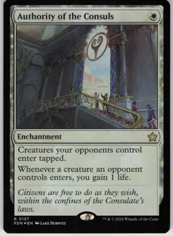 MTG Authority of the Consuls Foil NM Foundations Magic 137 - Image 1