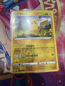 Pikachu - 49/203 - Common Reverse Holo SWSH Evolving Skies Pokemon LP 2021 - Image 1