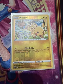 Pikachu Pokemon Silver Tempest Reverse Holo 049/195 Rev holo LP - Image 1