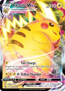 Pikachu VMAX SWSH286 Holo Ultra Rare STANDARD Black Star Promo Pokemon Cards NM - Image 1