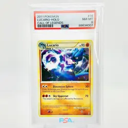 2011 Pokemon Call of Legends Holo Lucario #14/95 PSA 8 NM-MT - Image 1