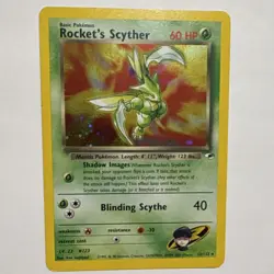 Pokemon TCG Rocket's Scyther 13/132 Gym Heroes Holo Rare 2000 60 HP - Image 1