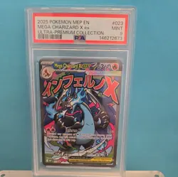 Mega Charizard X ex Pokemon MEP En Ultra-Premium Collection PSA 9 Gem Mint UPC - Image 1
