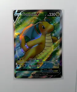 Pokemon TCG Dragonite V Full Art 076/078 Pokemon GO Ultra Rare Holo 230 HP - Image 1